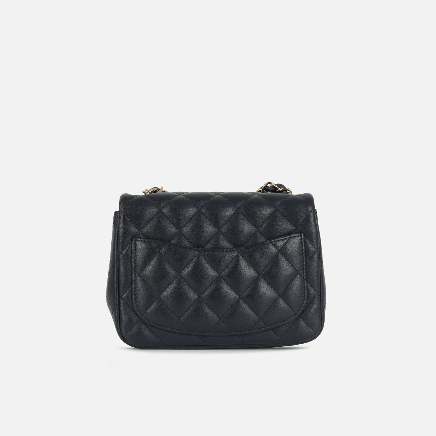 Chanel - Mini Square - Navy Lambskin CGHW - Pre Loved - 2019