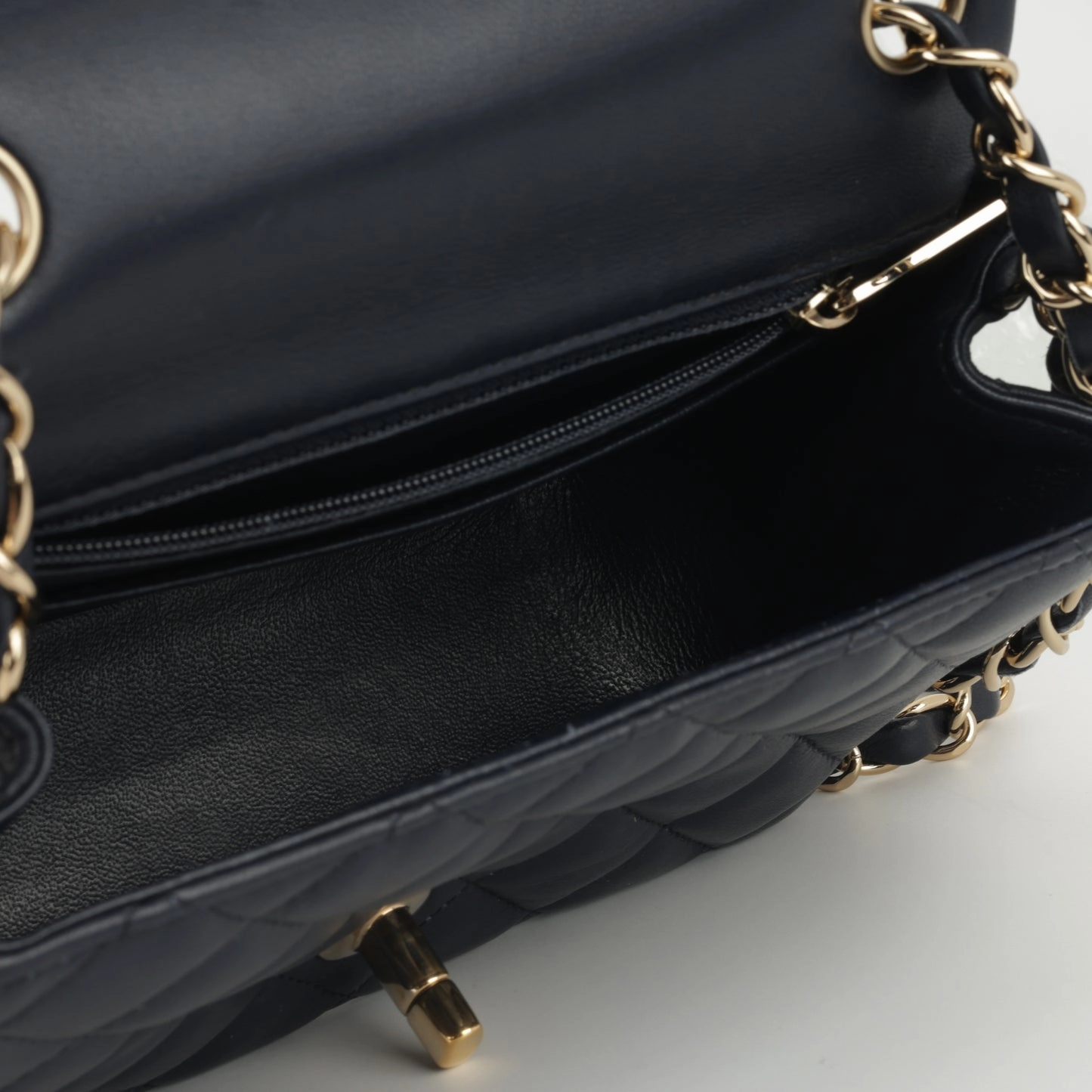 Chanel - Mini Square - Navy Lambskin CGHW - Pre Loved - 2019