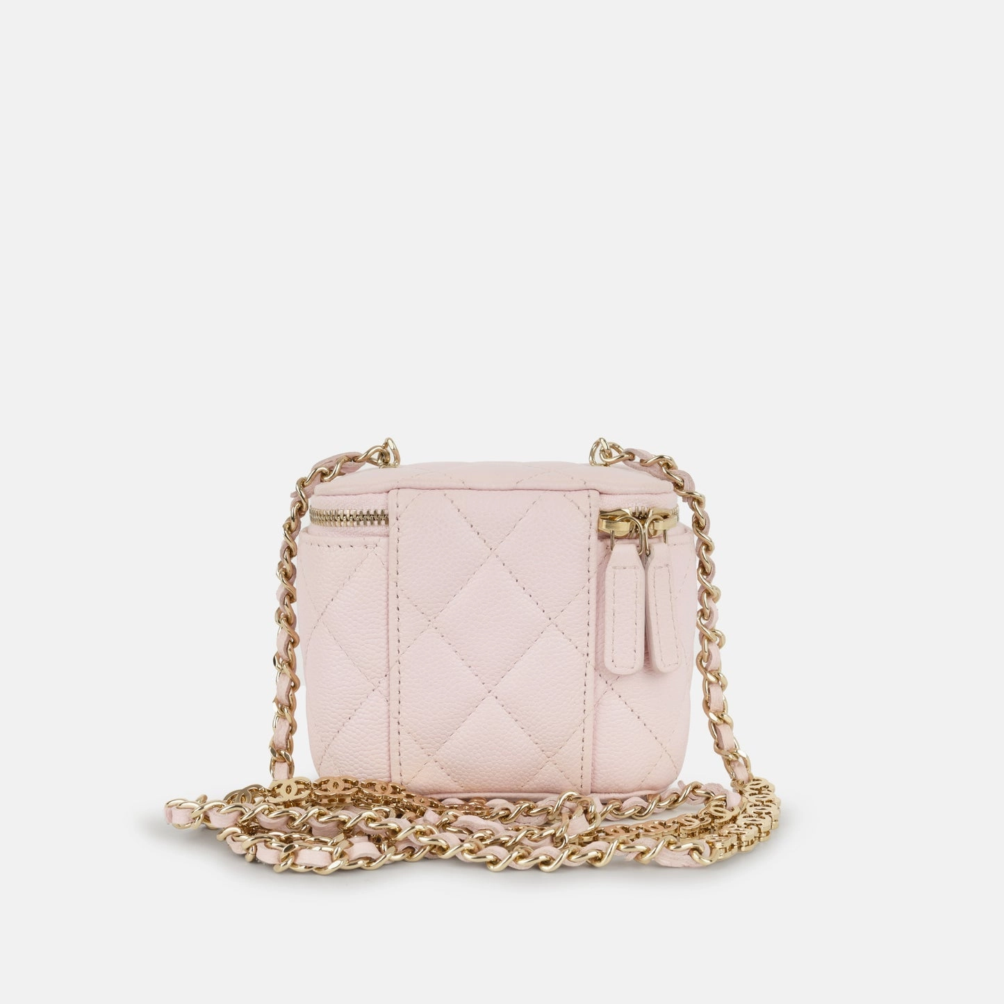 Chanel - Mini Vanity on Chain - Light Pink Lambskin CGHW - Pre-Loved - 2022