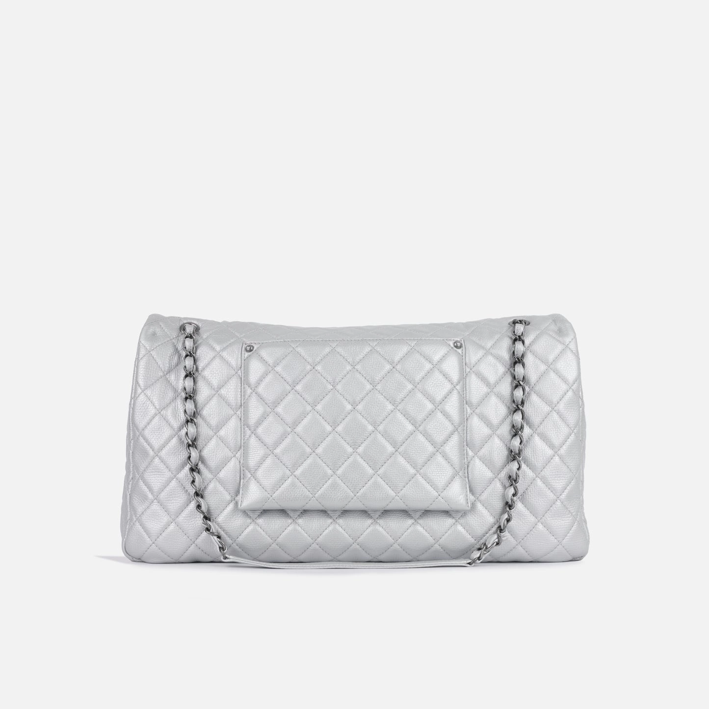 Chanel - XXL Airline Flap - Metallic Silver RHW - 2016/17 - Pre-Loved