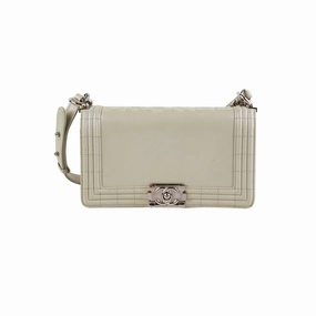 Chanel Boy Old Medium Iridiscent (Light grey)