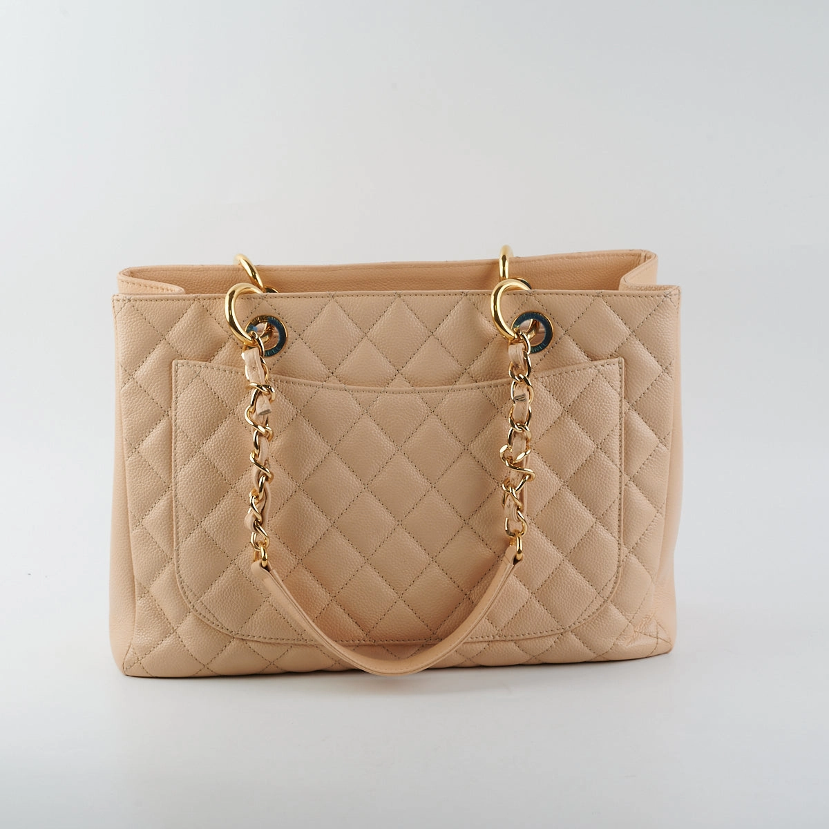 Chanel Caviar Grand Shopping Tote GST Beige