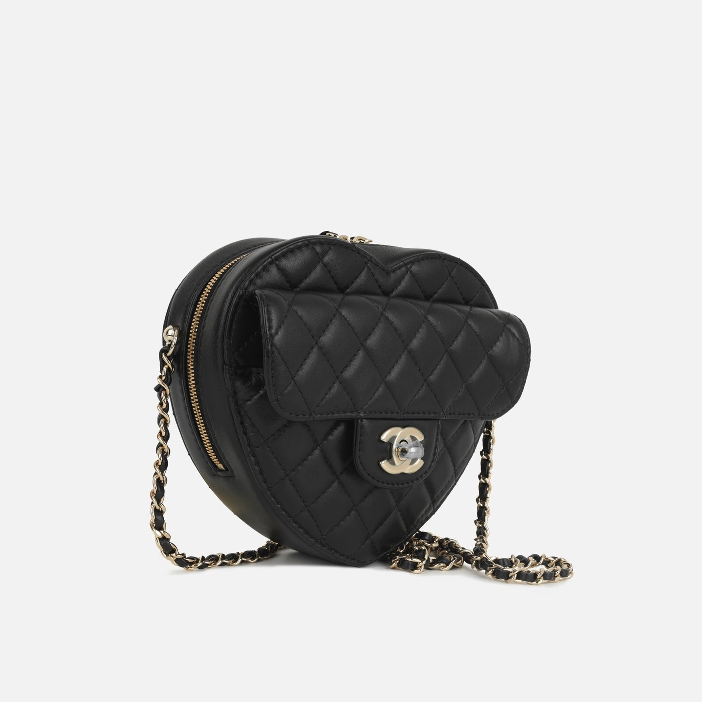 Chanel Chanel - Large Heart Bag - Black Lambskin CGHW - Pristine