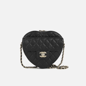Chanel Chanel - Large Heart Bag - Black Lambskin CGHW - Pristine