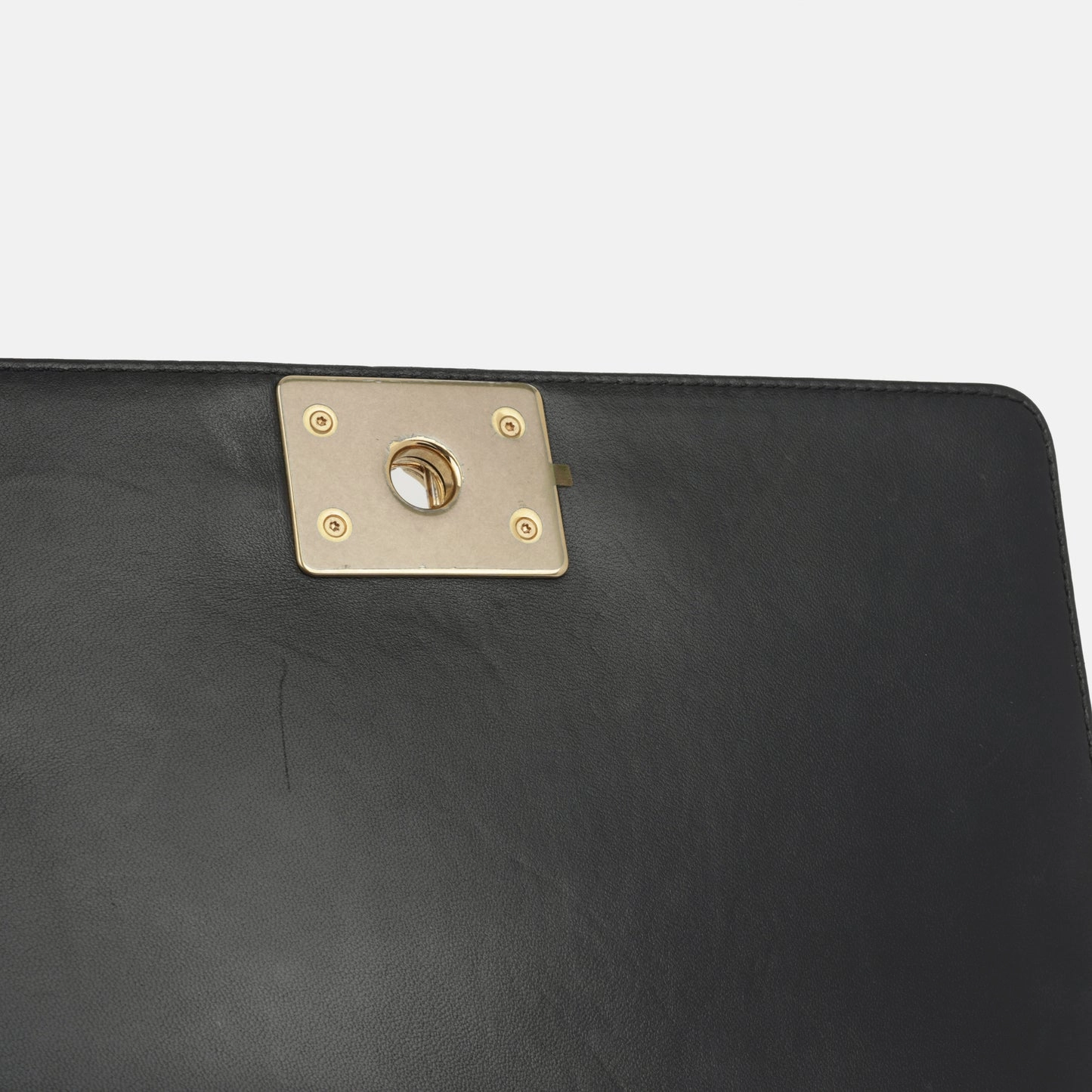 Chanel Chanel Old Medium Boy Bag - Black Lambskin GHW
