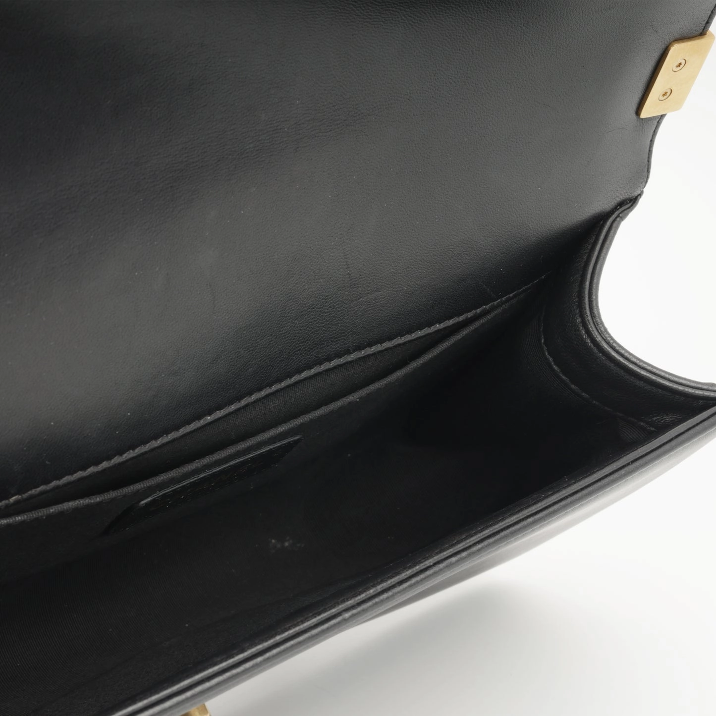 Chanel Chanel Old Medium Boy Bag - Black Lambskin GHW