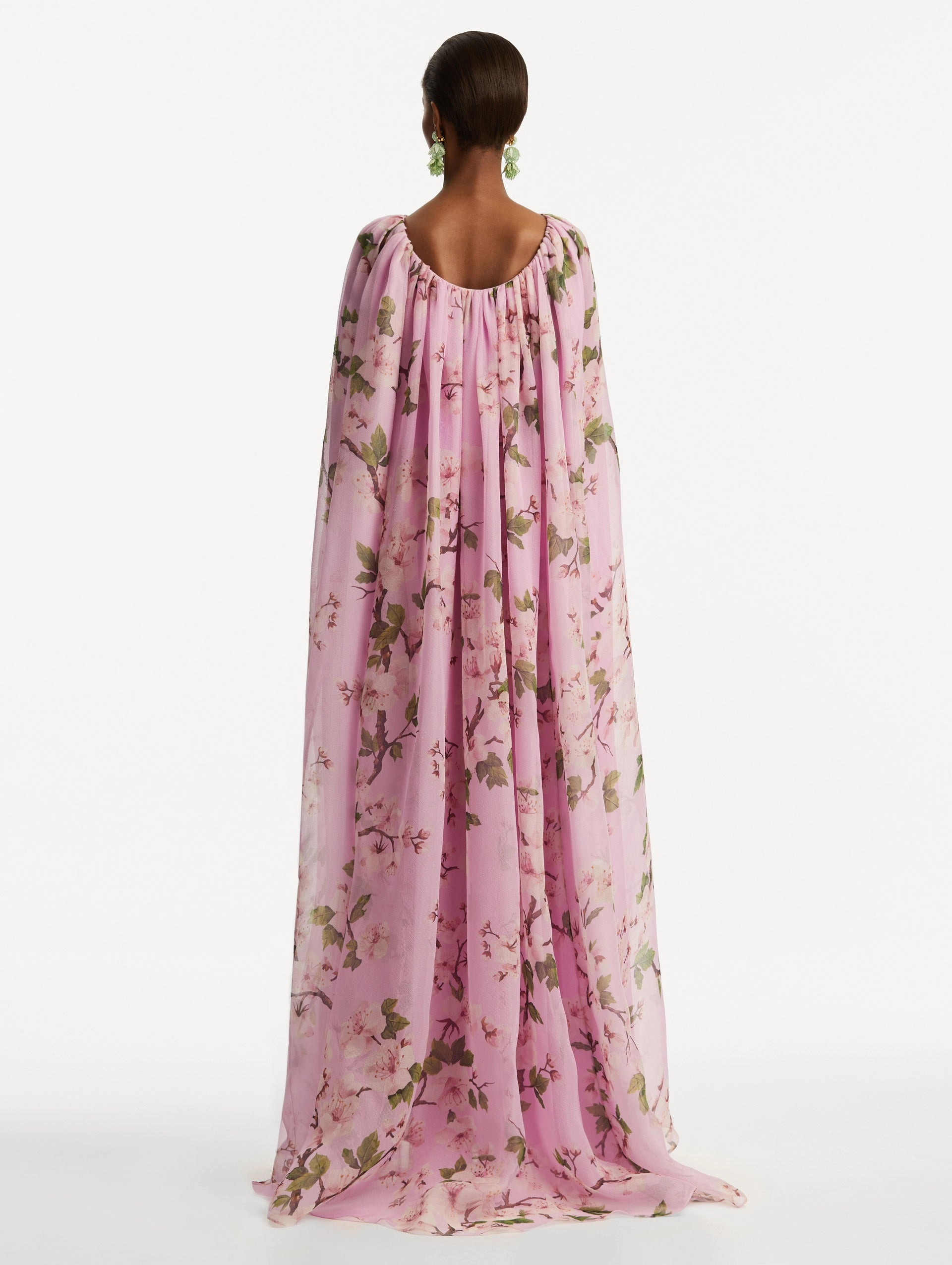 Cherry Blossom Chiffon Caftan