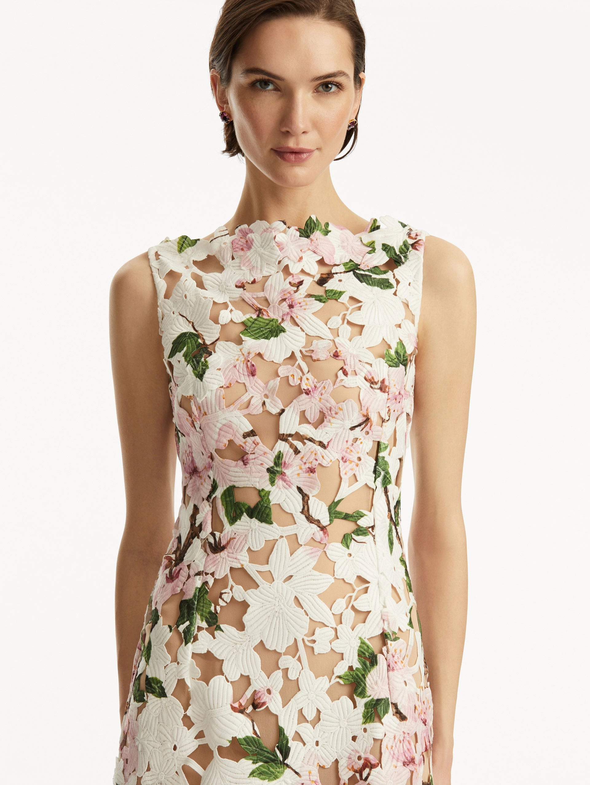 Cherry Blossom Guipure Gown