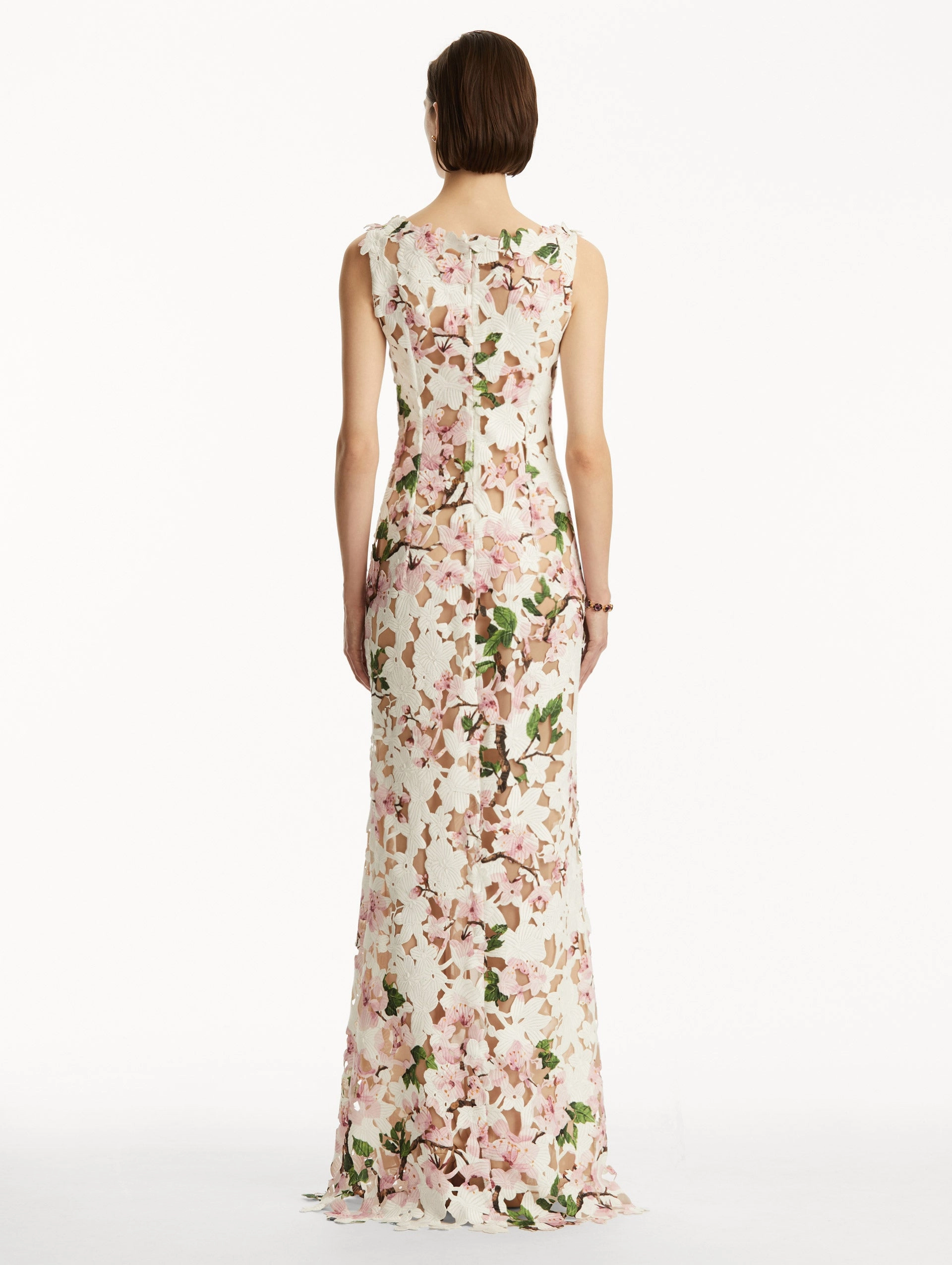Cherry Blossom Guipure Gown