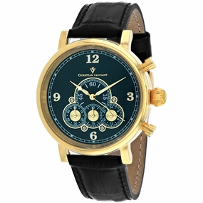 Christian Van Sant Men's Watch - Dominion Chrono Green Dial Black Strap | CV0714