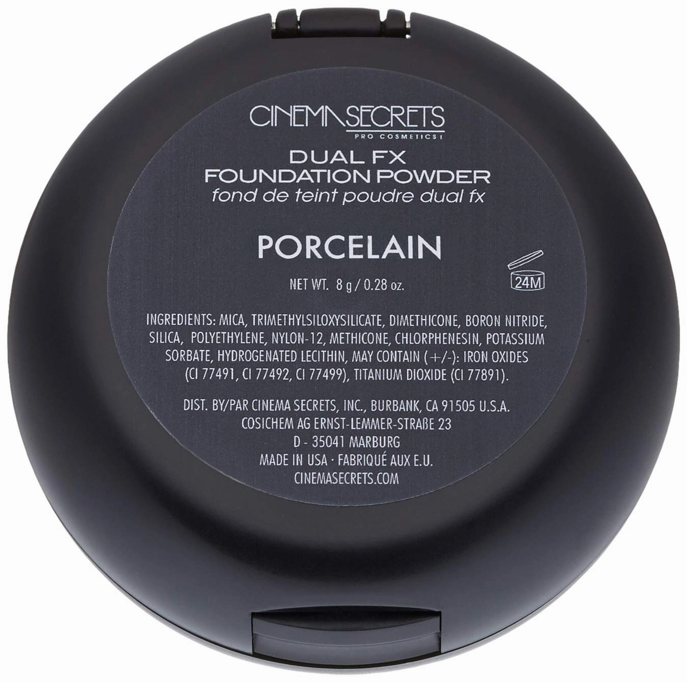 CINEMA SECRETS Pro Cosmetics Dual Fx Foundation Powder, Porcelain