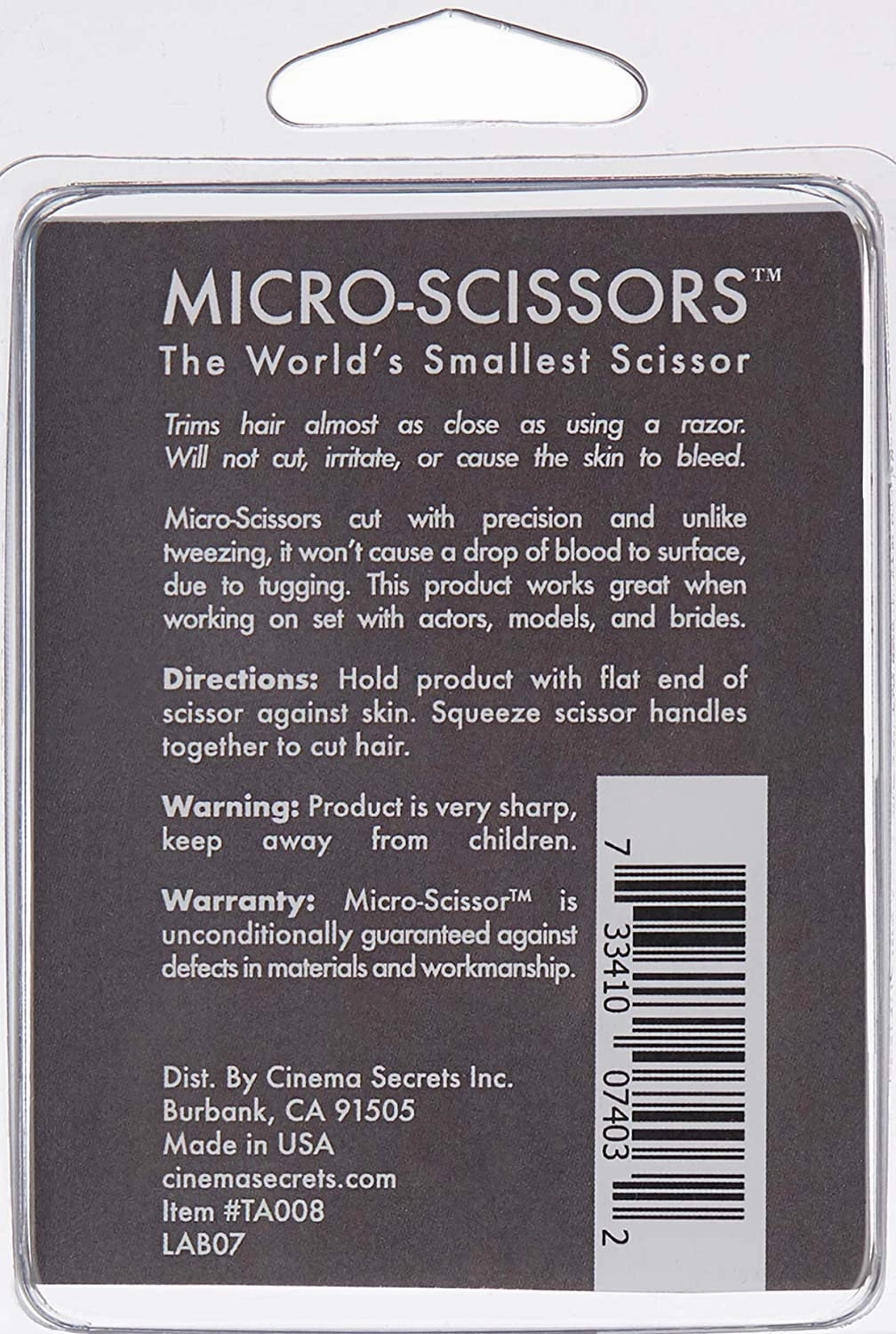 CINEMA SECRETS Pro Cosmetics Micro-Scissors