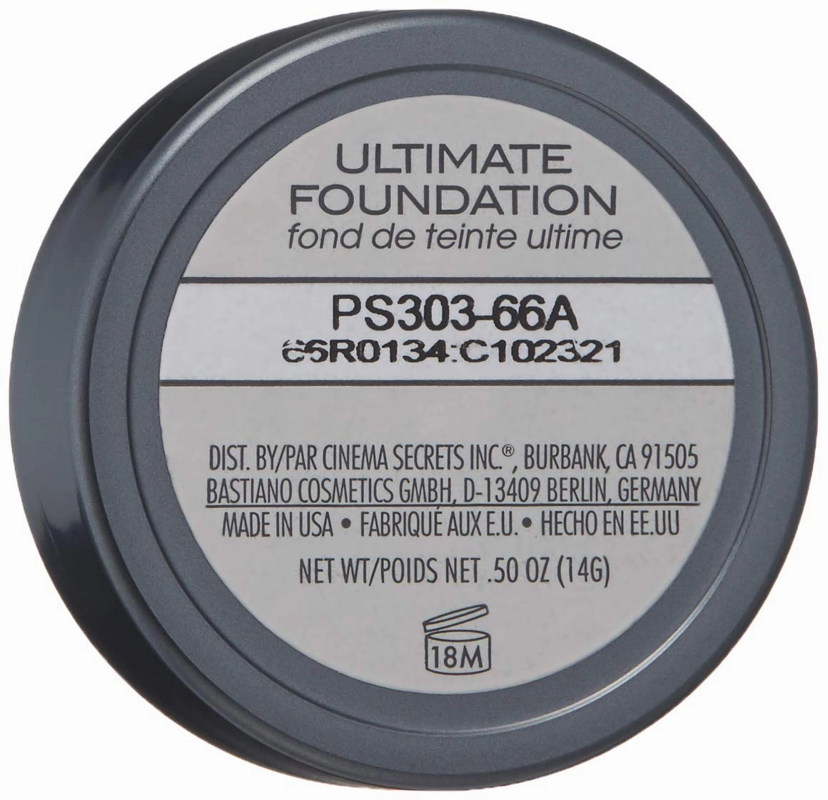 CINEMA SECRETS Pro Cosmetics UIltimate Foundation, 303-66A