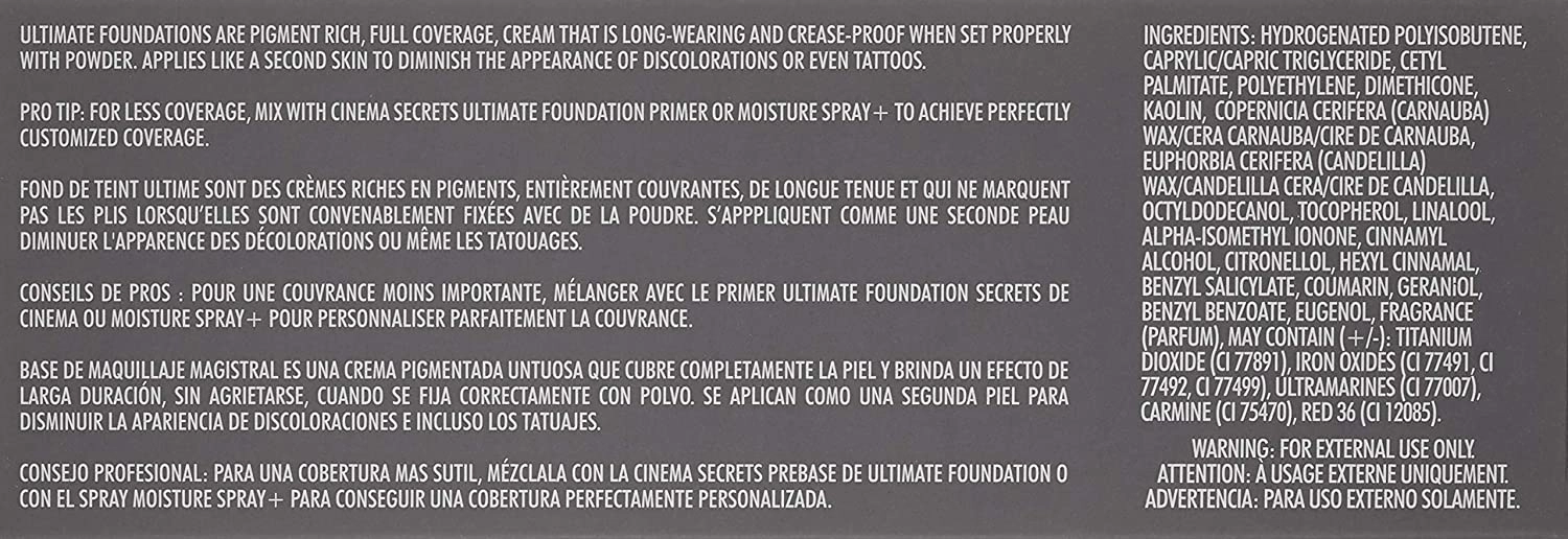 CINEMA SECRETS Pro Cosmetics Ultimate Foundation 5-In-1 Pro Palette, 200 Series