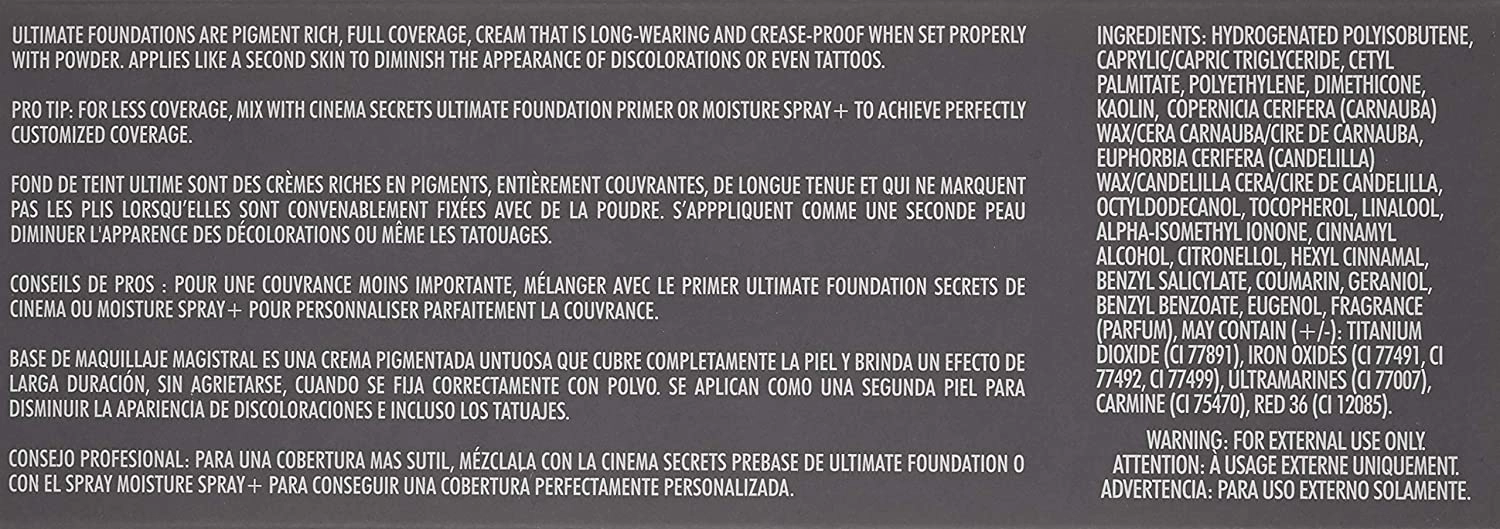 CINEMA SECRETS Pro Cosmetics Ultimate Foundation 5-In-1 Pro Palette, 300 Series