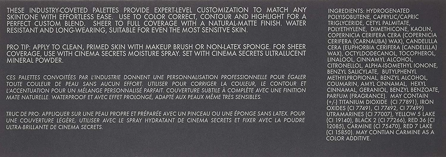 CINEMA SECRETS Pro Cosmetics Ultimate Foundation 5-In-1 Pro Palette, 500B Series