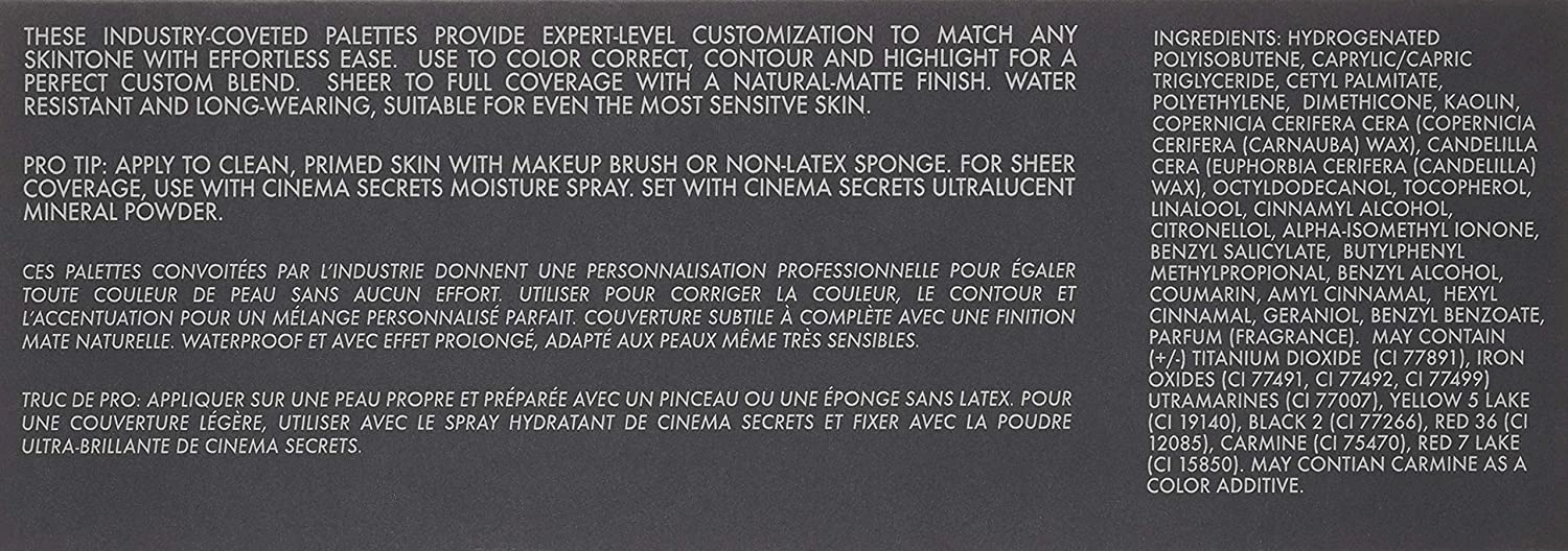 CINEMA SECRETS Pro Cosmetics Ultimate Foundation 5-In-1 Pro Palette, 500B Series