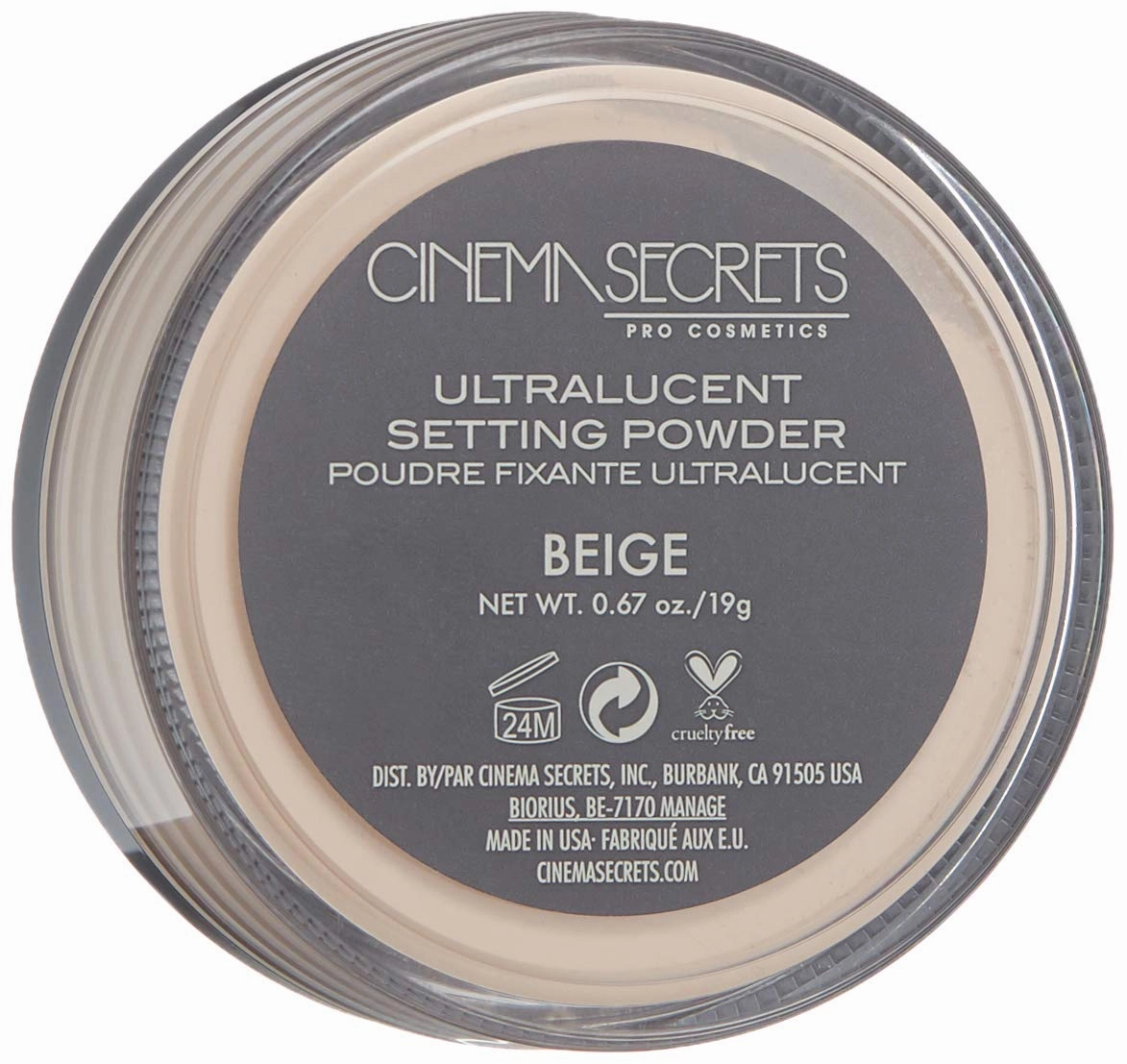 CINEMA SECRETS Pro Cosmetics Ultralucent Loose Setting Powder, Beige