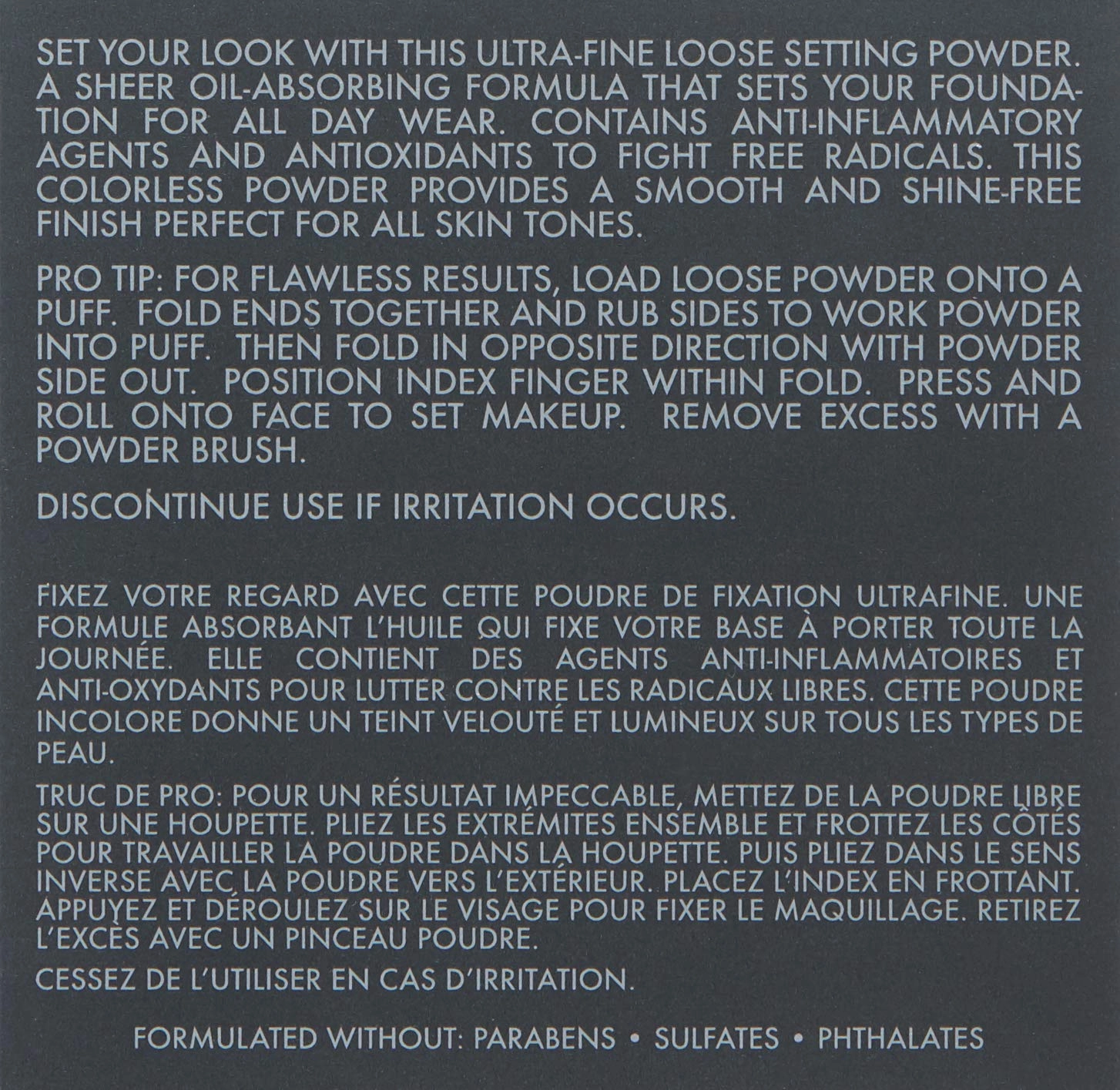 CINEMA SECRETS Pro Cosmetics Ultralucent Loose Setting Powder, Colorless