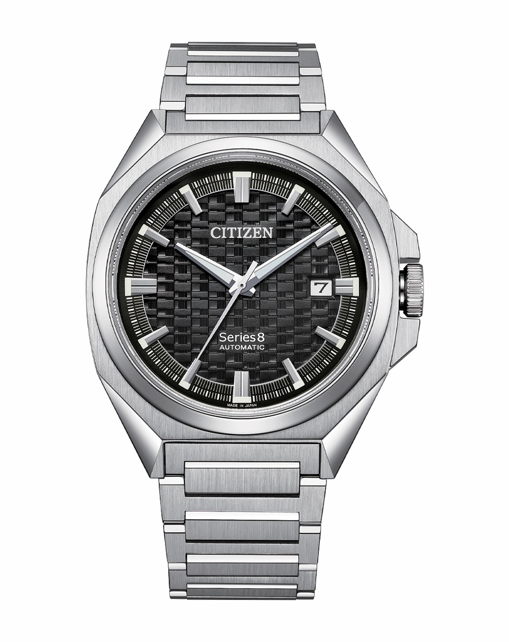 Citizen Series 8 Stainless Steel Black Dial Watch NB6050-51E