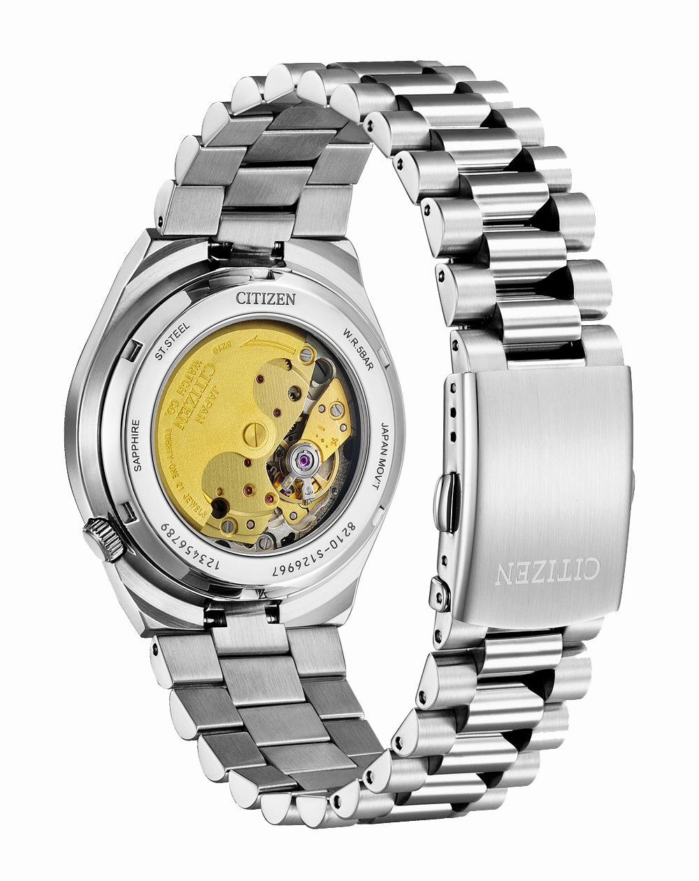 Citizen Tsuyosa Automatic Silver Stainless Steel Blue Dial Watch NJ0151-53W
