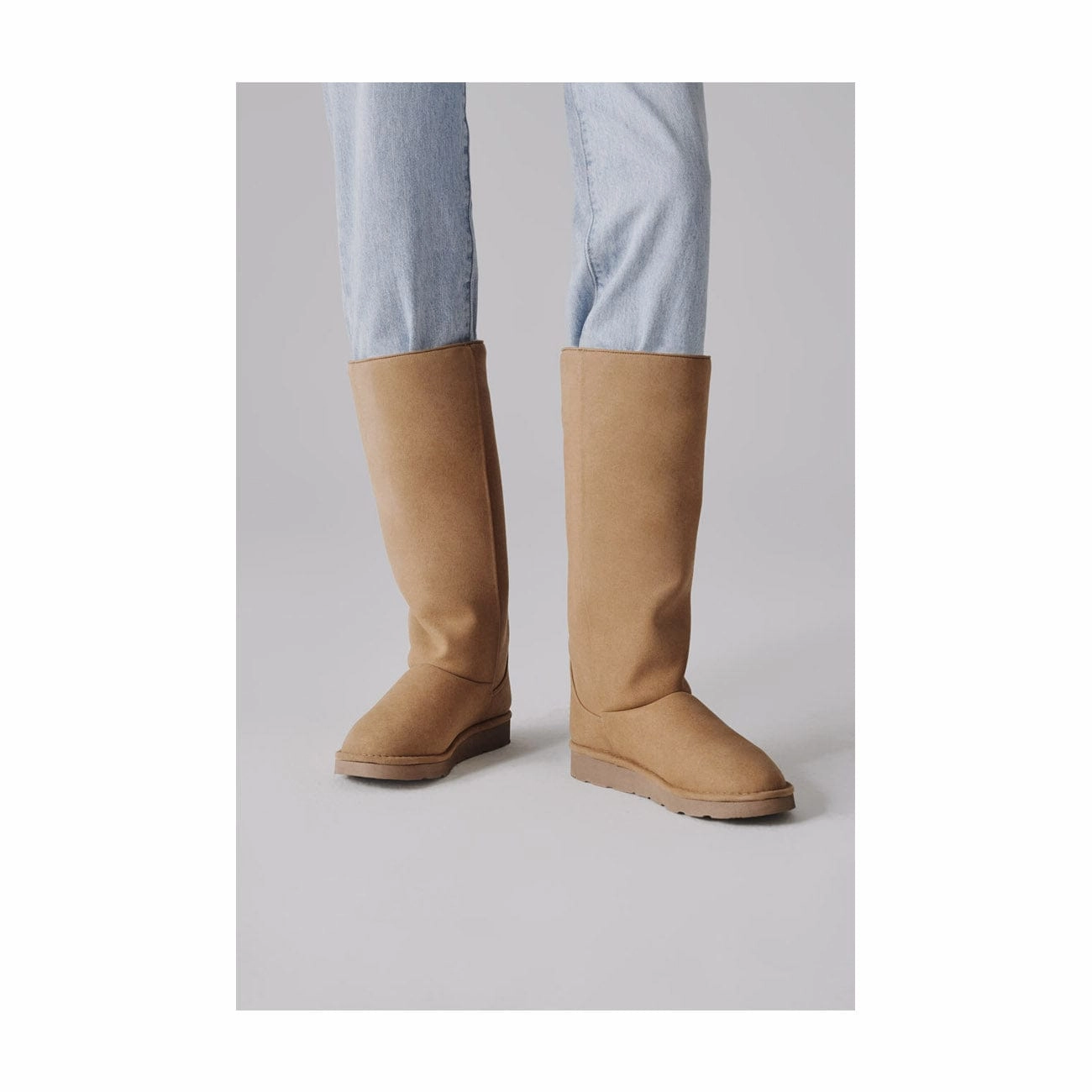 Classic Unisex Vegan Faux Fur Lined Long Boots | Multiple Colours