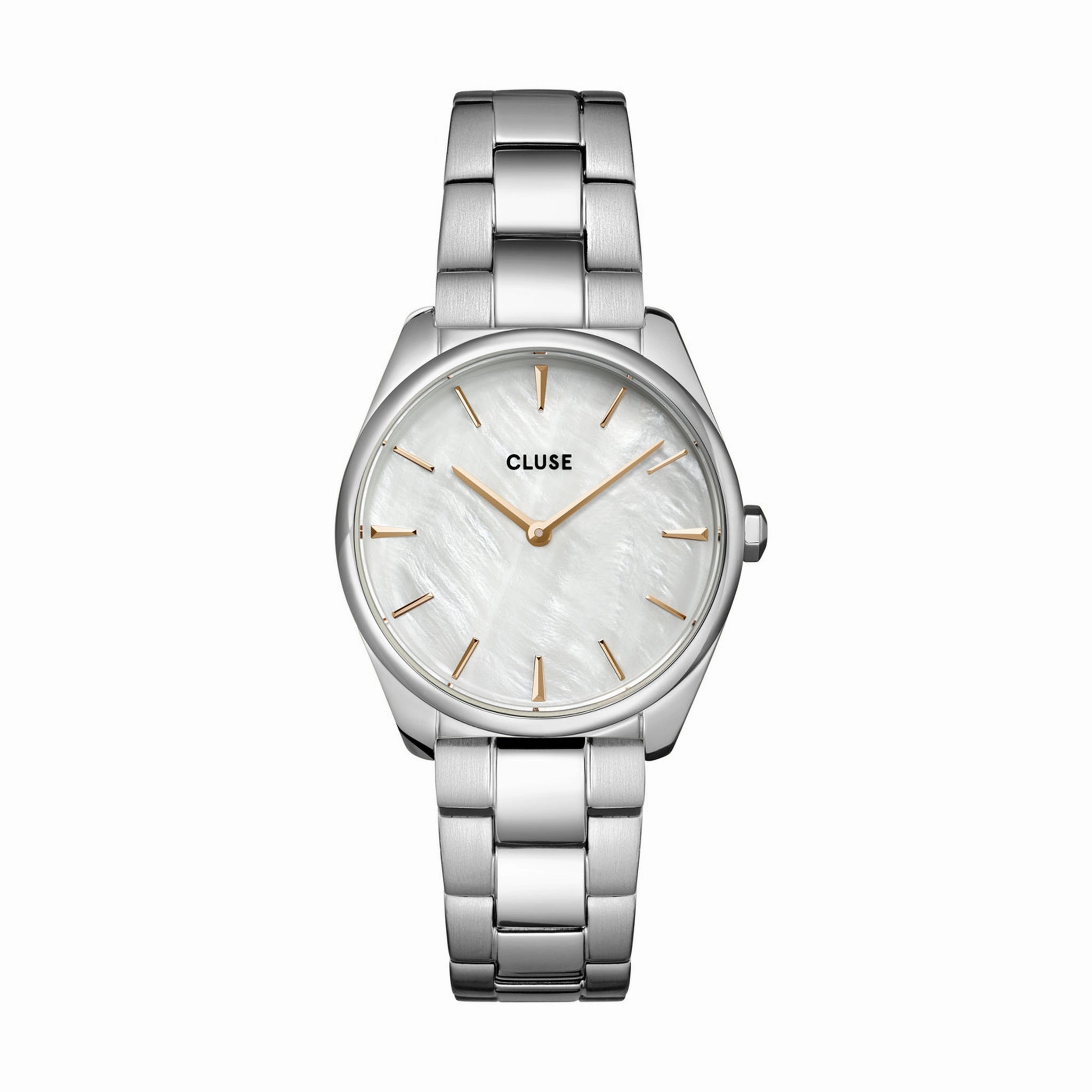 CLUSE Feroce Petite Silver Pearl/Steel Link CW11211