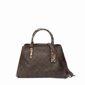 Coach Croc Embossed Leather Sage Carryall Satchel