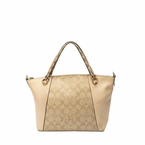 Coach Kacey Colorblock Signature Canvas Satchel