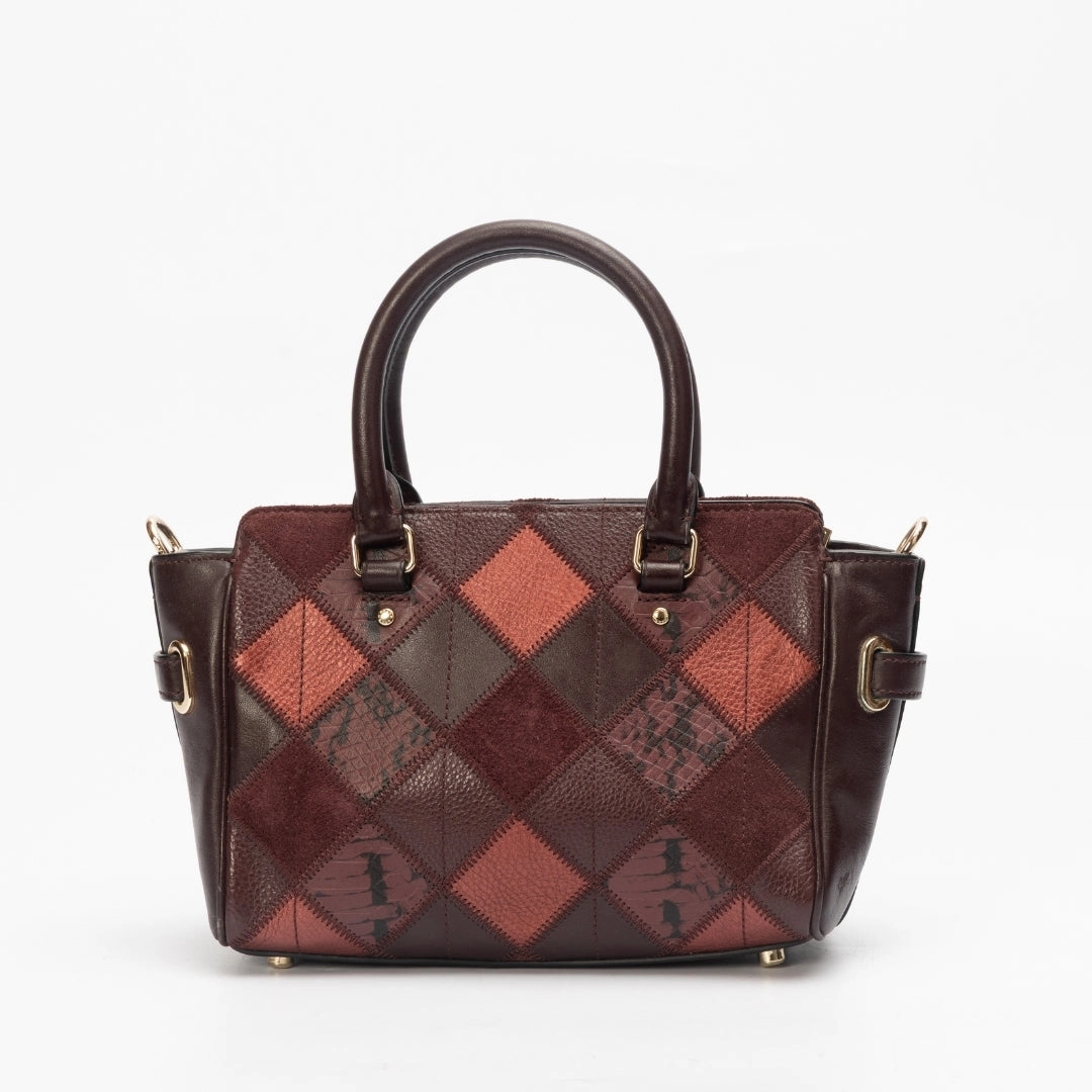 Coach Maroon Quilted Leather Swagger Canyon Satchel