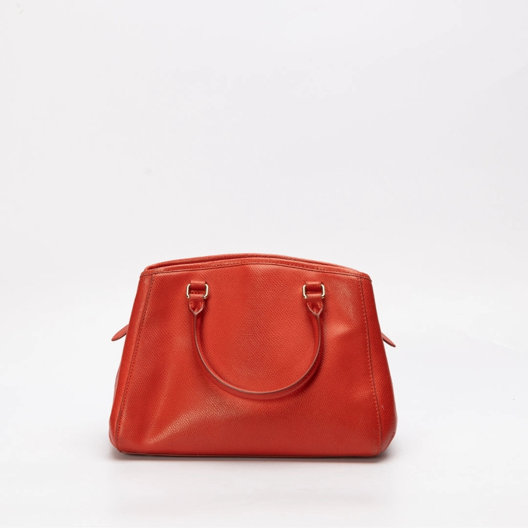 Coach Red Leather Margot Carryall Satchel