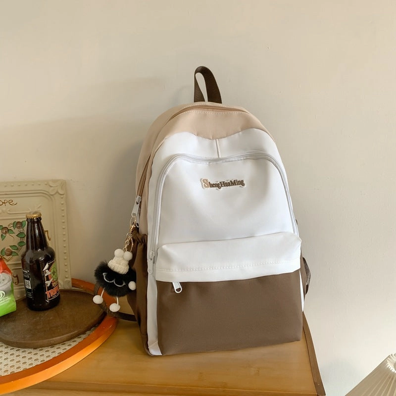 Colorblock Large Capacity Computer Backpack Backpack