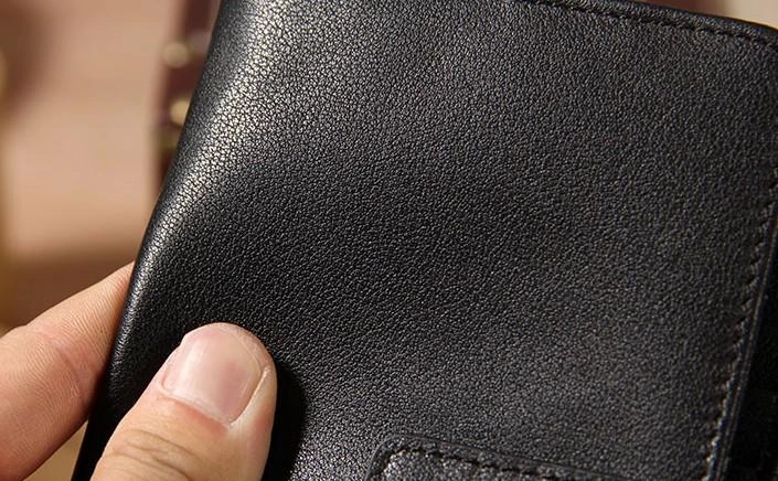 Cool Black Leather Mens long Wallet A lot of Cards Wallet for Men