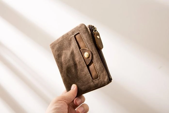 Cool Canvas Mens Small Wallet Bifold Vintage billfold Wallets for Men