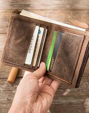 Cool Canvas Mens Small Wallet Bifold Vintage billfold Wallets for Men