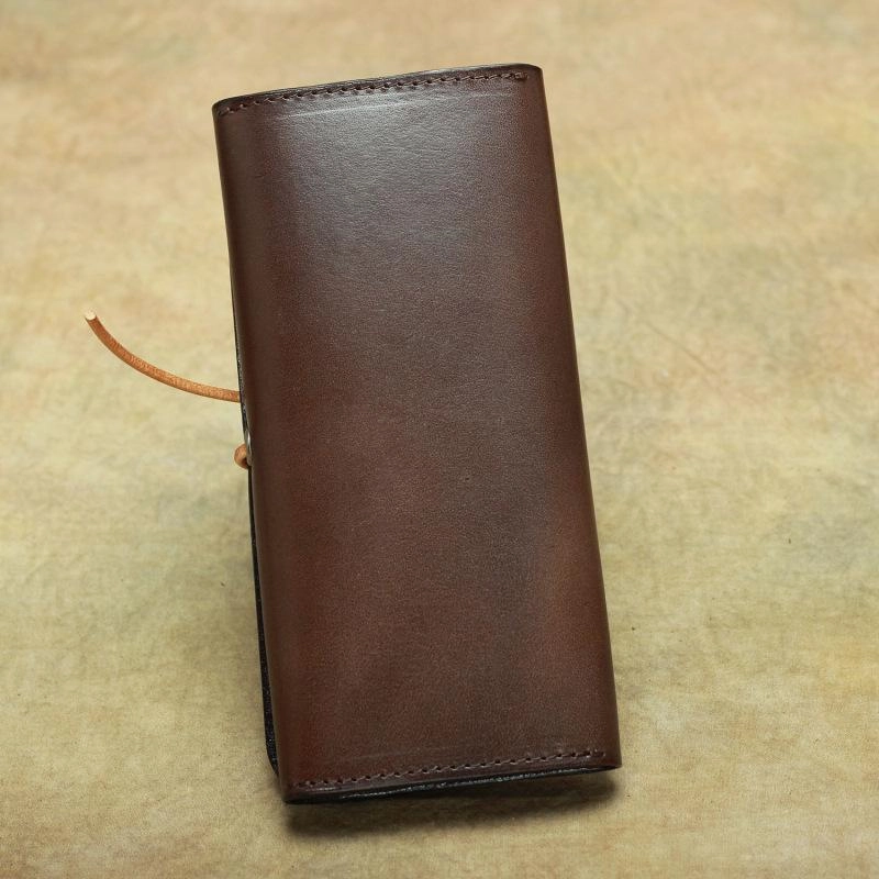 Cool Handmade Leather Men's Envelope Long Wallet Vintage Long Wallet For Men