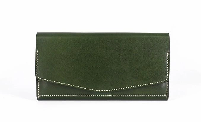 Cool Handmade Mens Leather Long Wallet Envelope Long Bifold Wallet for Men