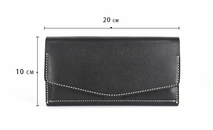 Cool Handmade Mens Leather Long Wallet Envelope Long Bifold Wallet for Men