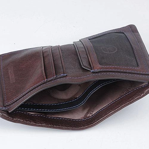 Cool Leather Mens Small Leather Wallet Men Bifold billfold Wallets for Men