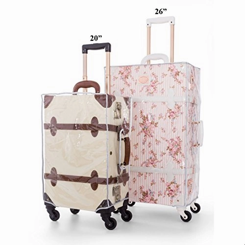 COTRUNKAGE Clear Vintage Luggage Cover Protector Dust Protective Cover (26")