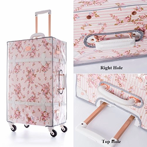 COTRUNKAGE Clear Vintage Luggage Cover Protector Dust Protective Cover (26")