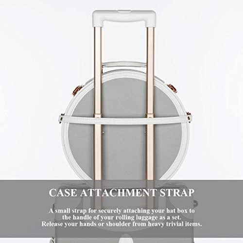 COTRUNKAGE Vintage Trunk 2 Piece Luggage Set TSA Lock Carry On Suitcase for Women with wheels, Light Grey