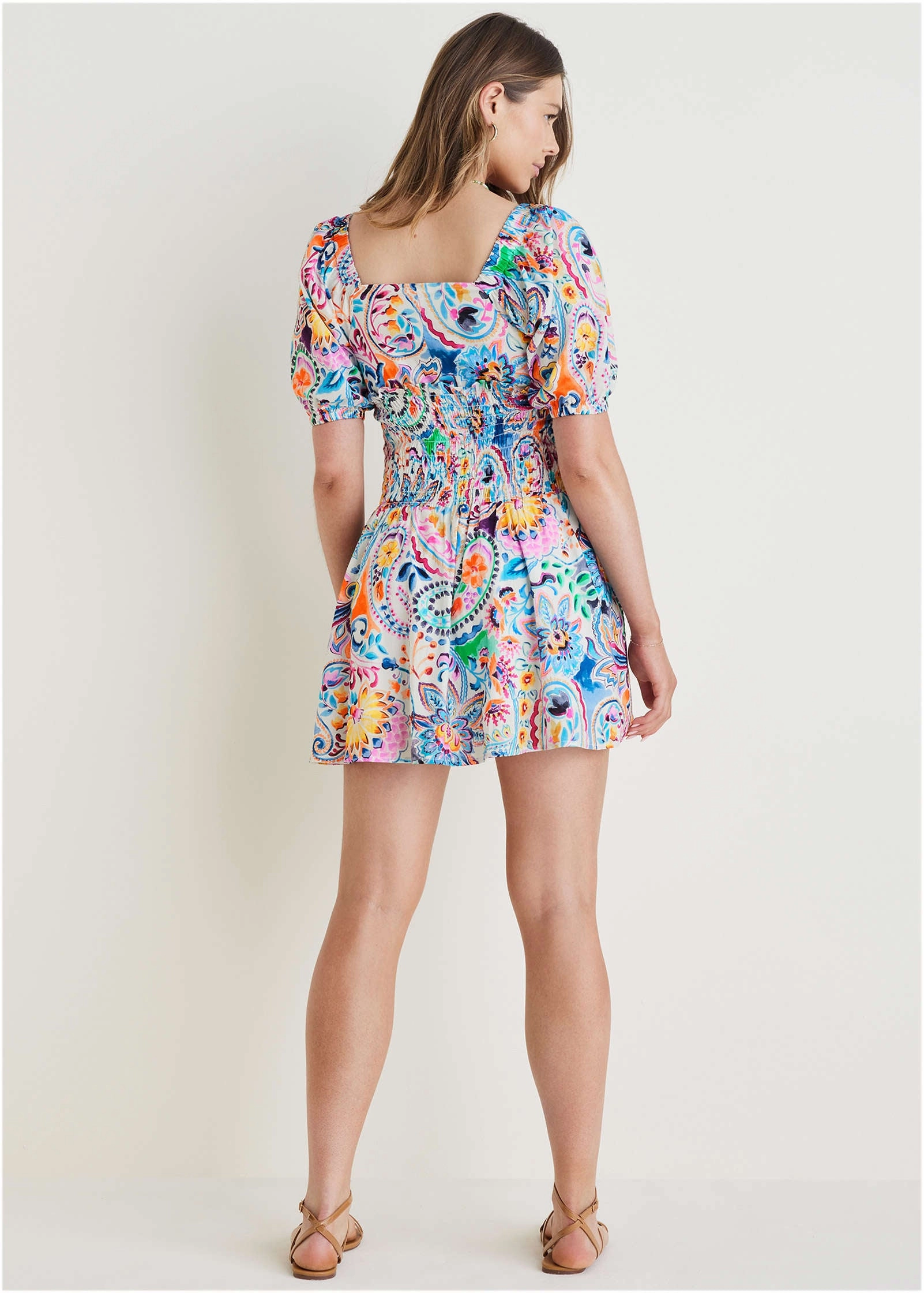 Cotton Voile Mini Dress - Fiesta Floral