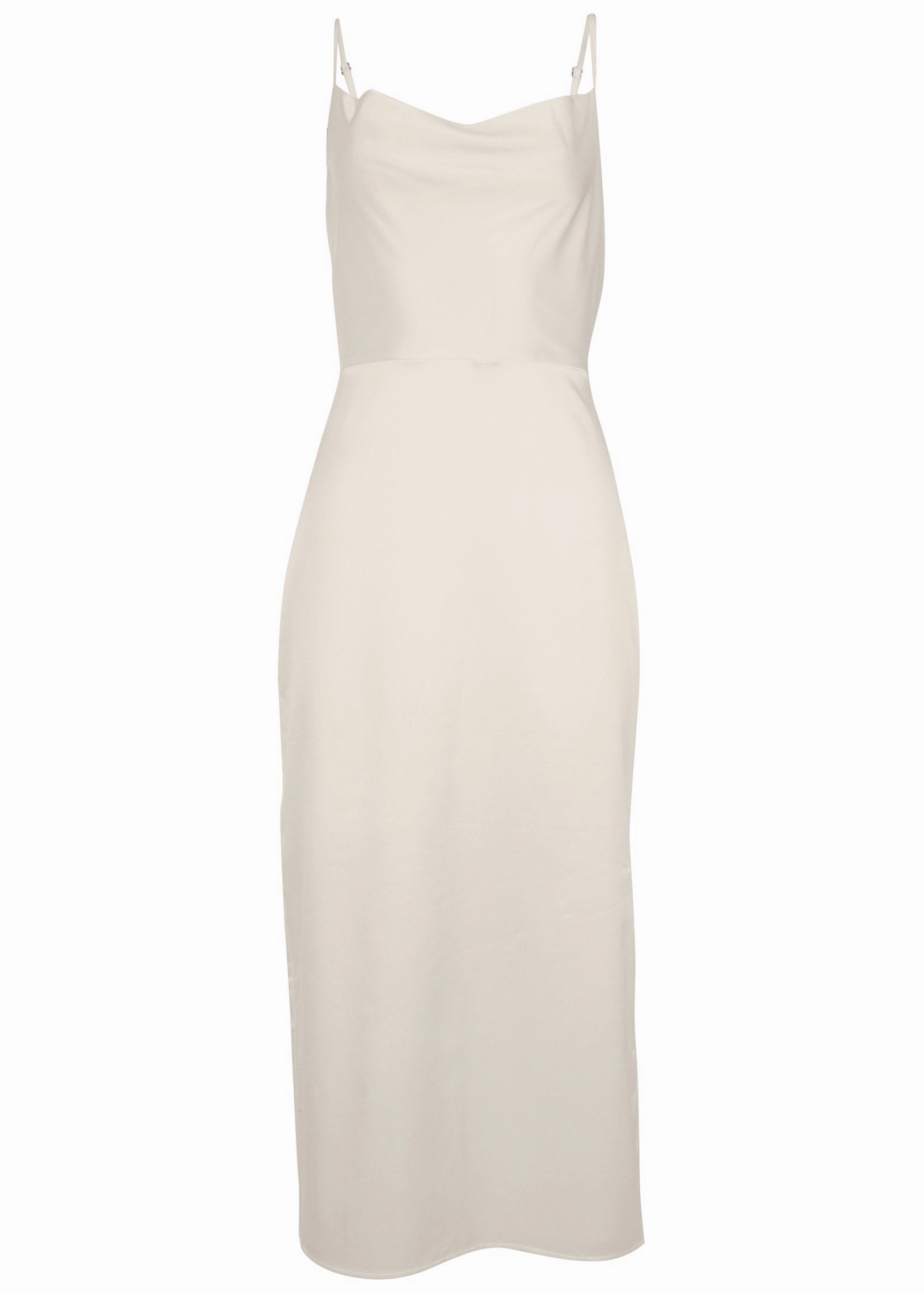 Cowl Neck Slip Dress - Off White