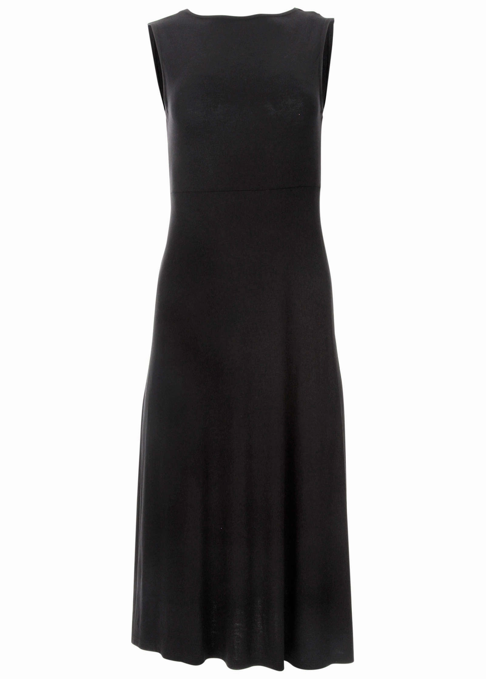 Crochet Back Midi Dress - Black