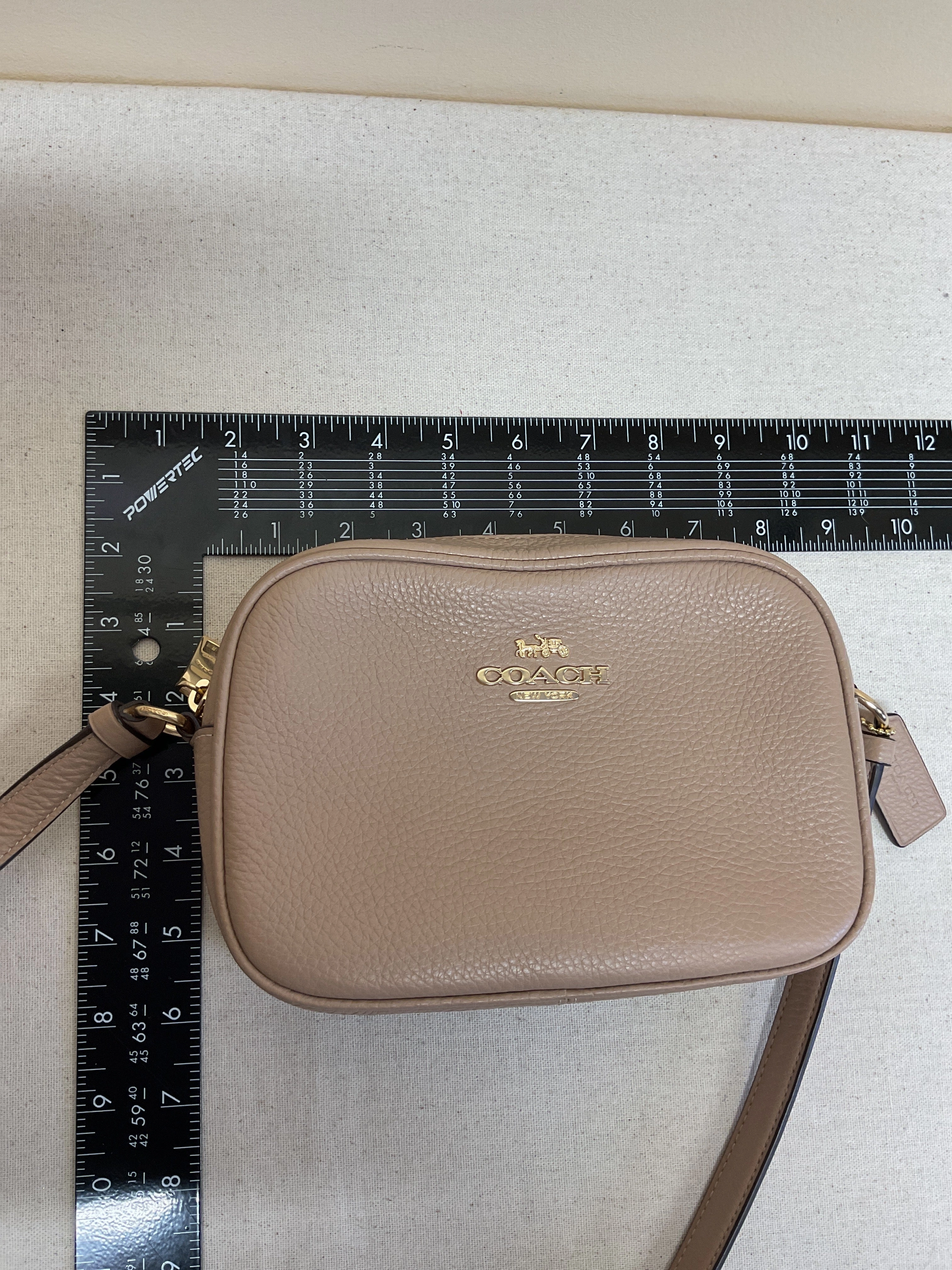 Crossbody Designer By Coach In Beige, Size:Small