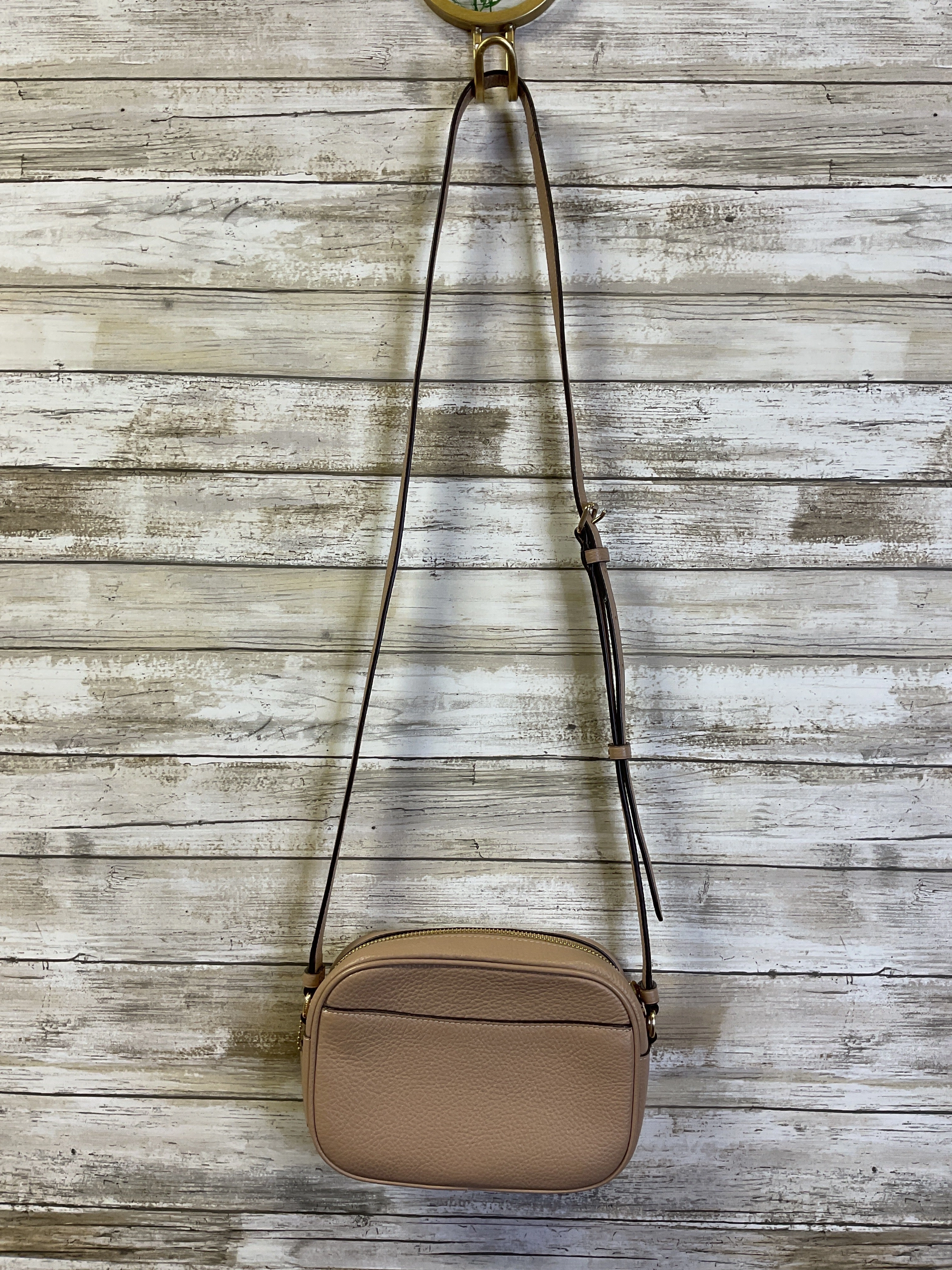 Crossbody Designer By Coach In Beige, Size:Small