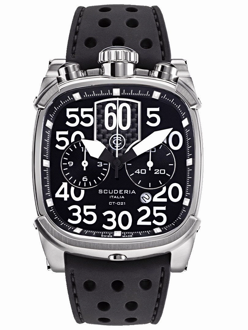 CT Scuderia SCRAMBLER SATURNO Steel Black Swiss Made Mens Watch CWEF00119