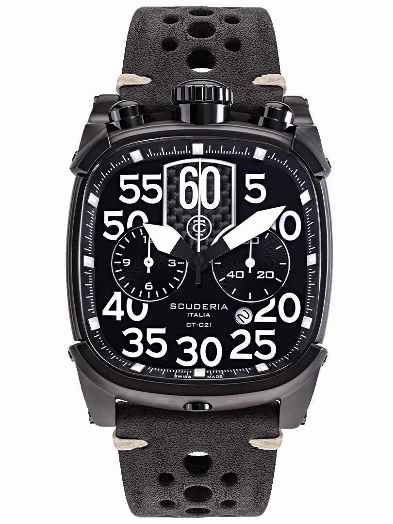 CT Scuderia SCRAMBLER SATURNO Swiss Made Ion Plated Mens Watch CWEF00419