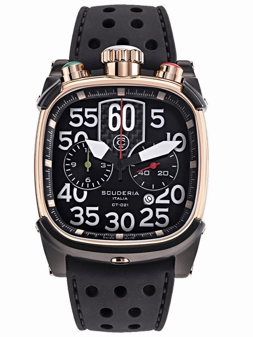 CT Scuderia SCRAMBLER SATURNO Swiss Made Mens Rose Gold Watch CWEF00219